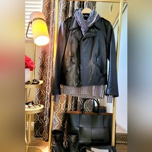 Men's biker leather jacket